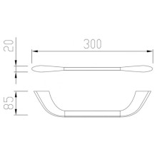 Полотенцедержатель 30 см Abber Nord AA1551B