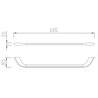 Полотенцедержатель 60 см Abber Nord AA1552