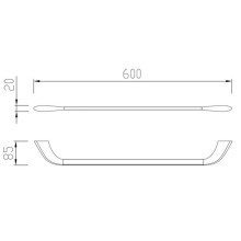 Полотенцедержатель 60 см Abber Nord AA1552