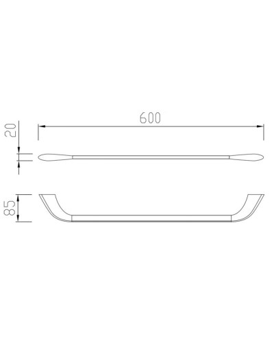 Полотенцедержатель 60 см Abber Nord AA1552