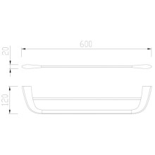 Полотенцедержатель 60 см Abber Nord AA1553