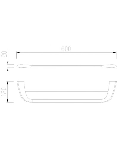 Полотенцедержатель 60 см Abber Nord AA1553