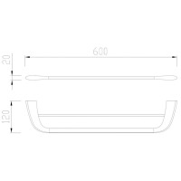 Полотенцедержатель 60 см Abber Nord AA1553B