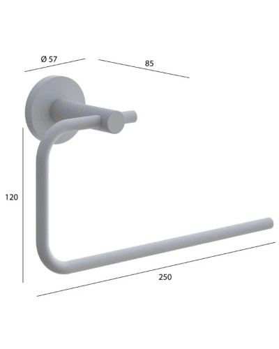 Кольцо для полотенец Boheme Uno 10975-MG