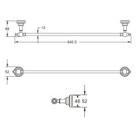 Полотенцедержатель 64,05 см Rose RG1117Q