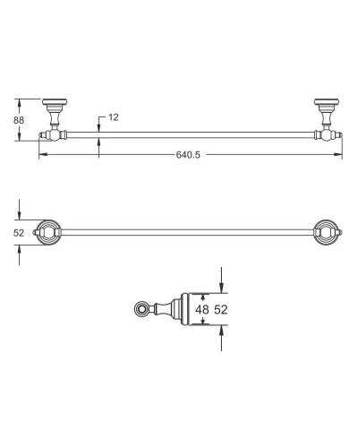 Полотенцедержатель 64,05 см Rose RG1117Q