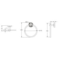 Кольцо для полотенец Rose RG1006Q