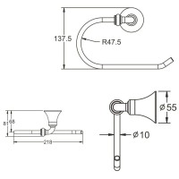 Кольцо для полотенец Rose RG1206