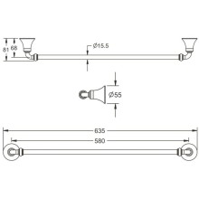 Полотенцедержатель 63,5 см Rose RG1217