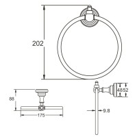 Кольцо для полотенец Rose RG1106