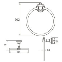 Кольцо для полотенец Rose RG1106