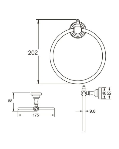 Кольцо для полотенец Rose RG1106