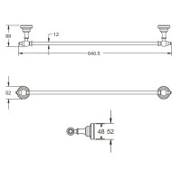 Полотенцедержатель 64,05 см Rose RG1117