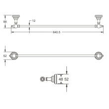 Полотенцедержатель 64,05 см Rose RG1117