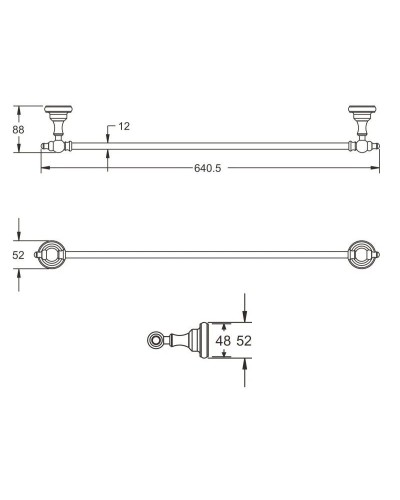 Полотенцедержатель 64,05 см Rose RG1117