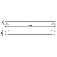 Полотенцедержатель 60,6 см Rose RG1517H