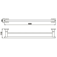 Полотенцедержатель 60,6 см Rose RG1527H
