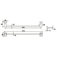 Полотенцедержатель 61 см Rose RG1617H