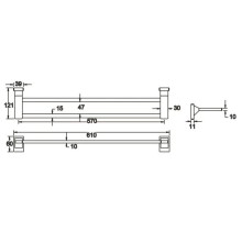 Полотенцедержатель 61 см Rose RG1627H