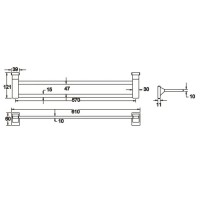 Полотенцедержатель 61 см Rose RG1627
