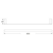 Полотенцедержатель 60 см Rose RG1717H