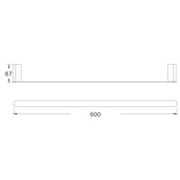 Полотенцедержатель 60 см Rose RG1717