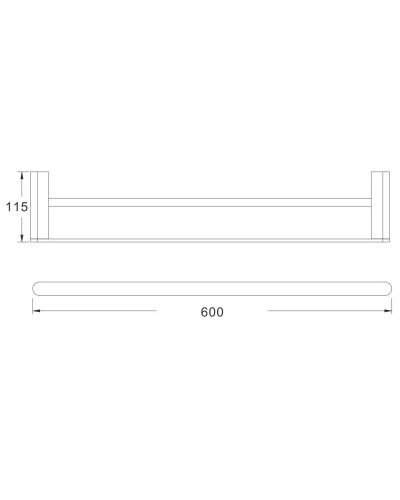 Полотенцедержатель 60 см Rose RG1727T