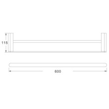 Полотенцедержатель 60 см Rose RG1727