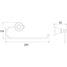 Кольцо для полотенец 28 см Rose RG1906T