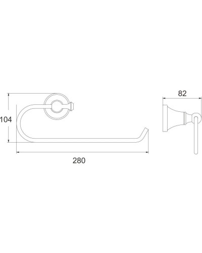 Кольцо для полотенец 28 см Rose RG1906T