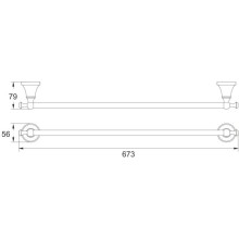 Полотенцедержатель 67,3 см Rose RG1917H