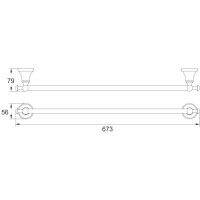 Полотенцедержатель 67,3 см Rose RG1917T