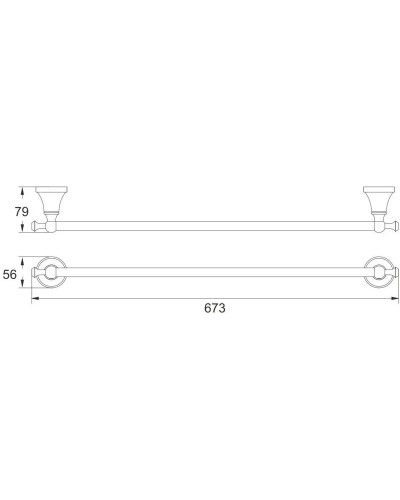 Полотенцедержатель 67,3 см Rose RG1917T