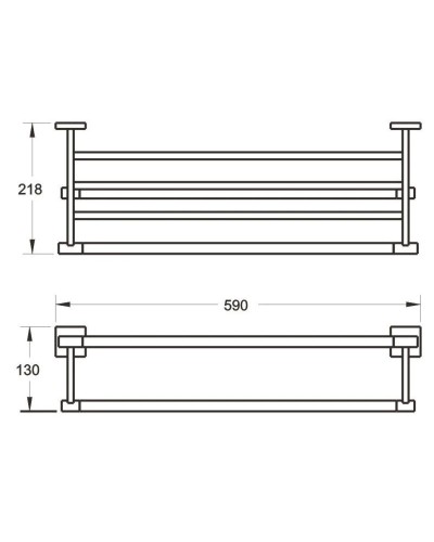 Полка для полотенец 59 см Rose RG3008H