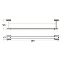 Полотенцедержатель 59 см Rose RG3027H