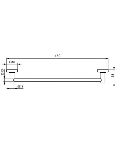 Полотенцедержатель Ideal Standard IOM A9117AA Хром