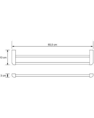 Полотенцедержатель WasserKRAFT Kammel K-8340 двойной Хром