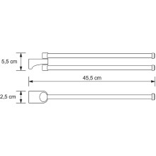 Полотенцедержатель WasserKRAFT Kammel K-8331 поворотный Хром