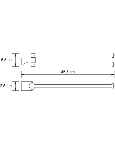 Полотенцедержатель WasserKRAFT Kammel K-8331 поворотный Хром