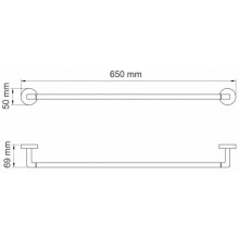Полотенцедержатель 65 см WasserKRAFT Asphe K-77730