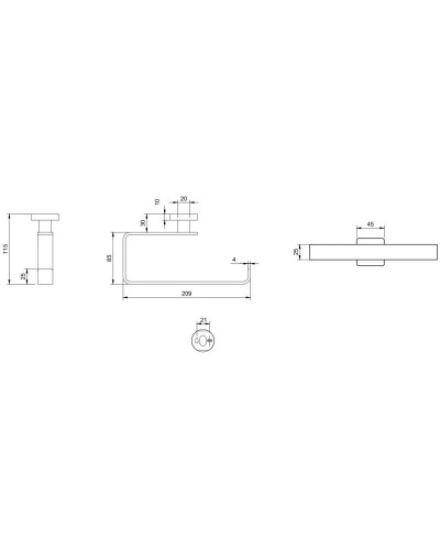 Кольцо для полотенец Villeroy & Boch Elements-Striking TVA15200500064