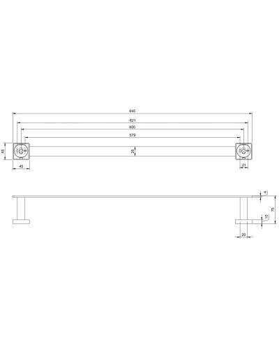 Полотенцедержатель 64,5 см Villeroy & Boch Elements-Striking TVA15200200064
