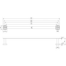 Полотенцедержатель 64,5 см Villeroy & Boch Elements-Striking TVA152002000K5