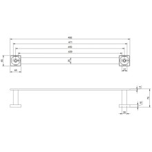 Полотенцедержатель 49,5 см Villeroy & Boch Elements-Striking TVA15200100076