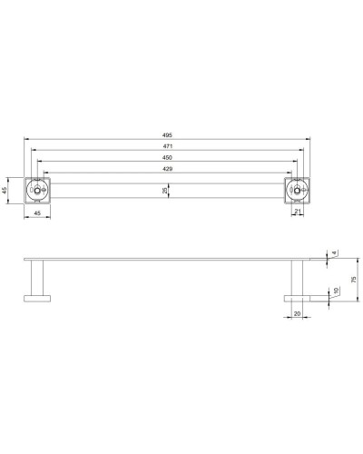 Полотенцедержатель 49,5 см Villeroy & Boch Elements-Striking TVA152001000K5