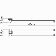Полотенцедержатель WasserKRAFT Oder K-3031 поворотный Хром