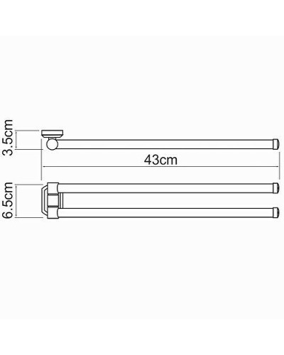Полотенцедержатель WasserKRAFT Oder K-3031 поворотный Хром