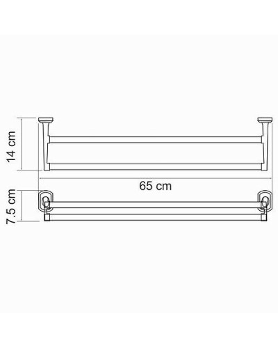 Полотенцедержатель WasserKRAFT Oder K-3040 двойной Хром