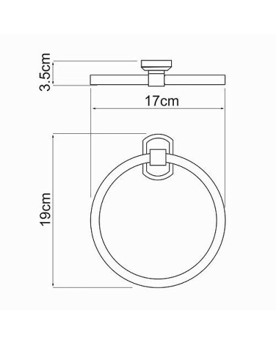 Кольцо для полотенец WasserKRAFT Oder K-3060 Хром