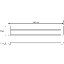 Полотенцедержатель WasserKRAFT Kammel K-8340W двойной Белый матовый